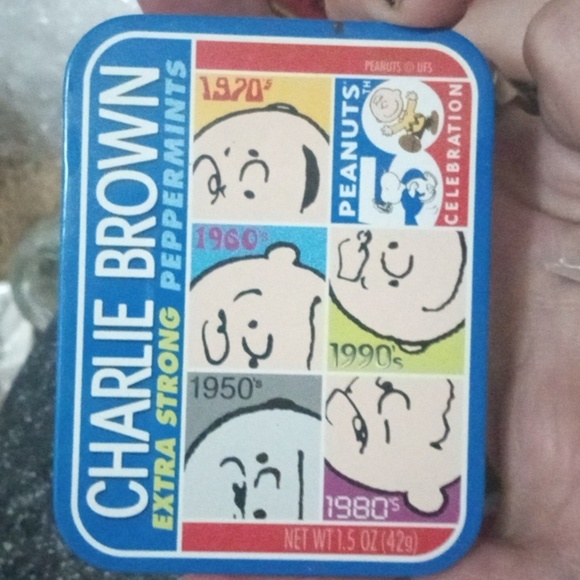 peanuts Snoopy and CharlieBrown Mint Tin Case 50 Year Anniversary Collectibles - Picture 9 of 10